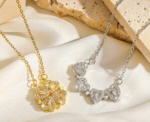 2025_12_03_de009c1455fffa793a2bbee1b4058d83 Korean Magnetic 4 Leaf Clover Pendant Necklace- Golden